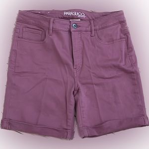Parasuco jeans Dusty Rose colored stretchy Jean shorts Size 10